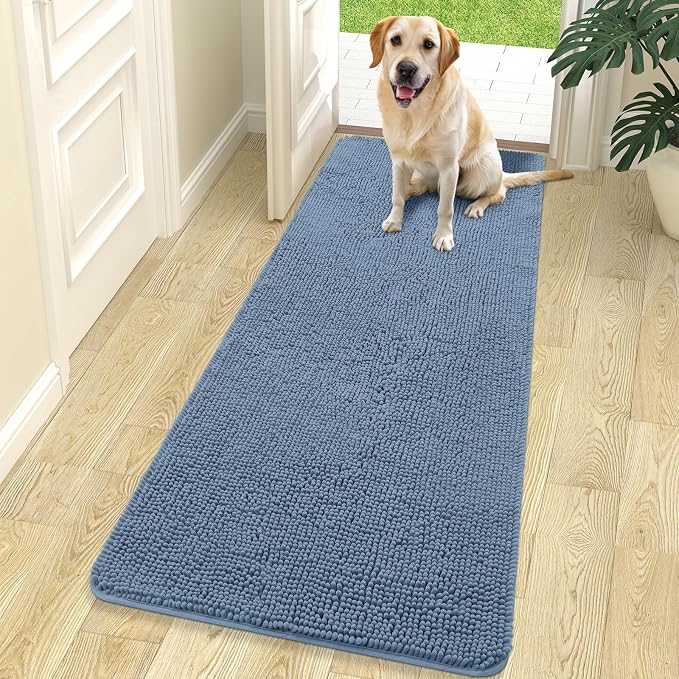 OLANLY Dog Door Mat for Muddy Paws 70x24, Super Absorbent Chenille Mud Mat | by OLANLY