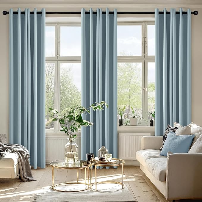MIULEE Blackout Curtains for Bedroom 2 Panels 40 x 84 Inch Long Slate Blue | - Image 6