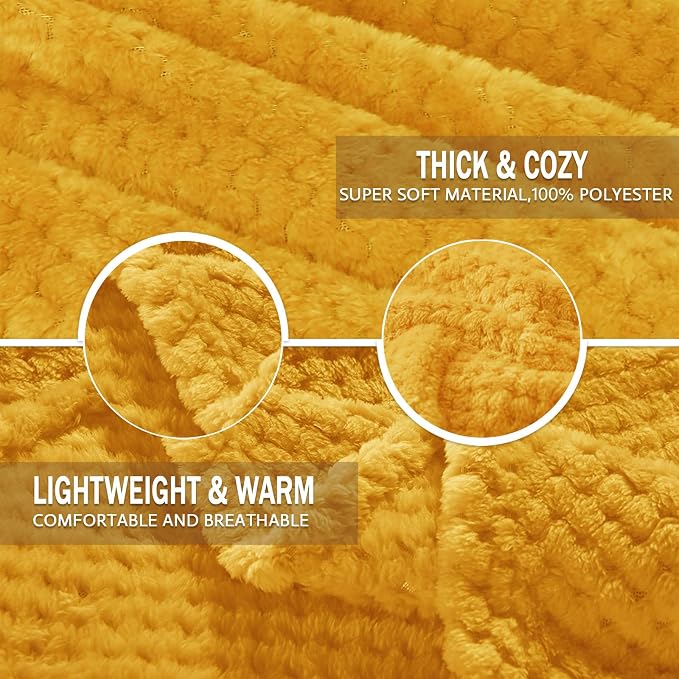 Exclusivo Mezcla Large Waffle Fleece Throw Blanket - Image 5