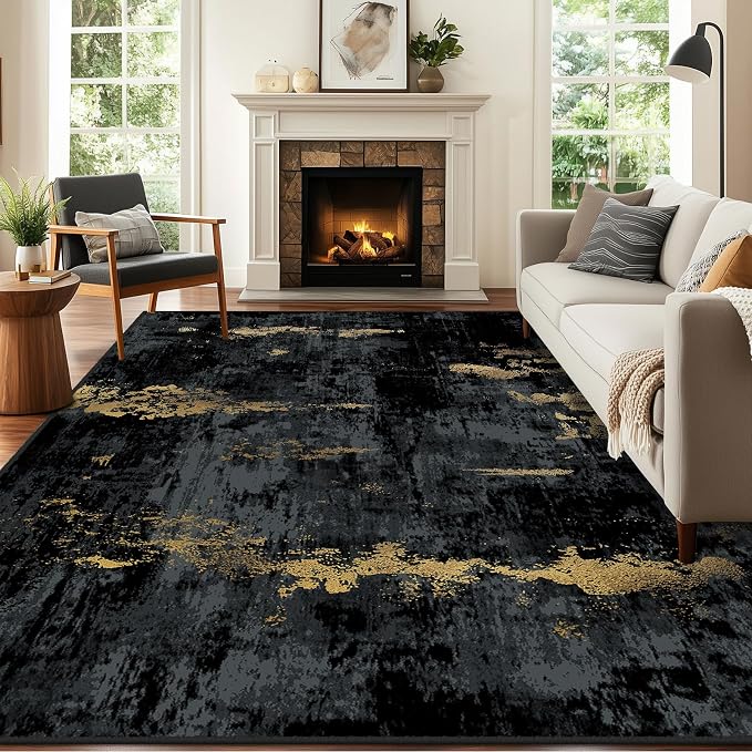 RELEANY Washable 7'x9' Abstract Area Rug - Image 4