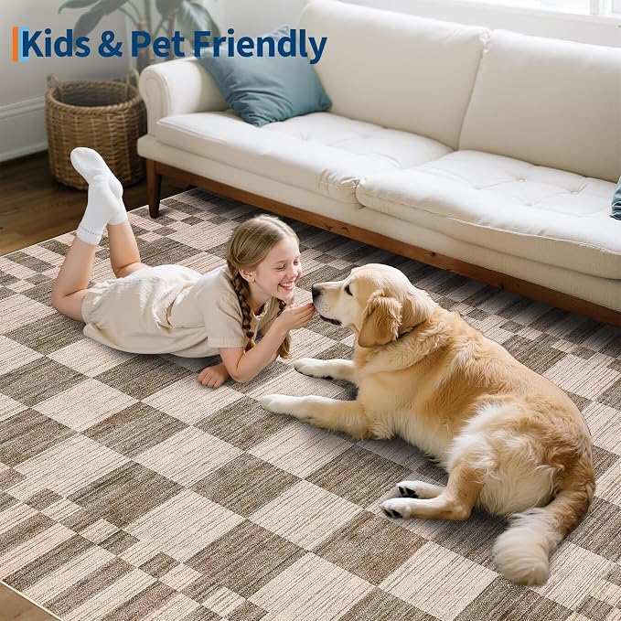 GarveeHome Checkered Washable 2x3 Rug Small Area Rugs Non-Slip - Image 9
