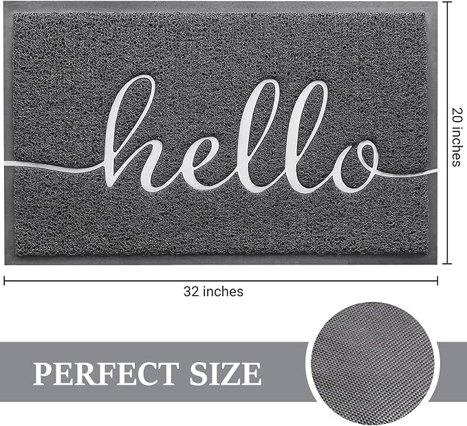 Door Mat Welcome Mat Floor Mat for Entryway, High Traffic Areas | Low Profile - Image 3