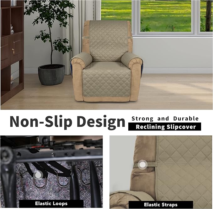 Easy-Going Reversible Couch Cover, Recliner 22 in, Water Resistant Furniture Mat - Image 3