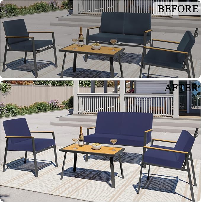 HEBE Outdoor Cushion Covers 12 Pcs, Stretch Patio Sofa Couch Cushion Cover | - Image 7