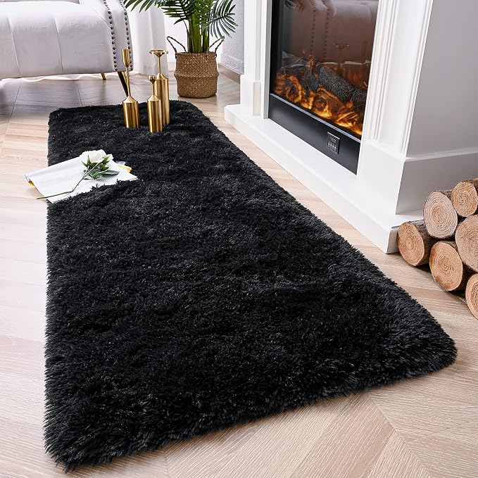 Chicrug Soft Runner Rugs for Bedroom Living Room Plush Fluffy Rug 3x10 | Shag - Image 2