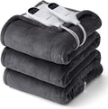 Bedsure Heated Blanket Queen Size, Dual Control Electric Blanket, Dark Grey | by BEDSURE