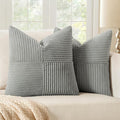 MIULEE Silver Grey Decorative Throw Pillow Covers by MIULEE