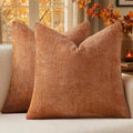 MIULEE Fall Decorative Orange Couch Throw Pillow Covers 20x20 Inch 2 Pack | by MIULEE