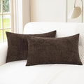 CaliTime Decorative Couch Throw Pillow Covers 26 X 16 Inches Coffee | Pack of 2 by CaliTime
