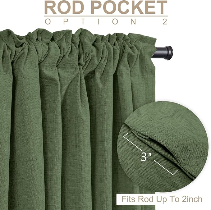 Faux Linen Total Blackout Curtains - Image 4