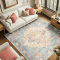 RELEANY Washable Area Rug, Square 6'x6', Water Repellent, Pet Friendly by RELEANY