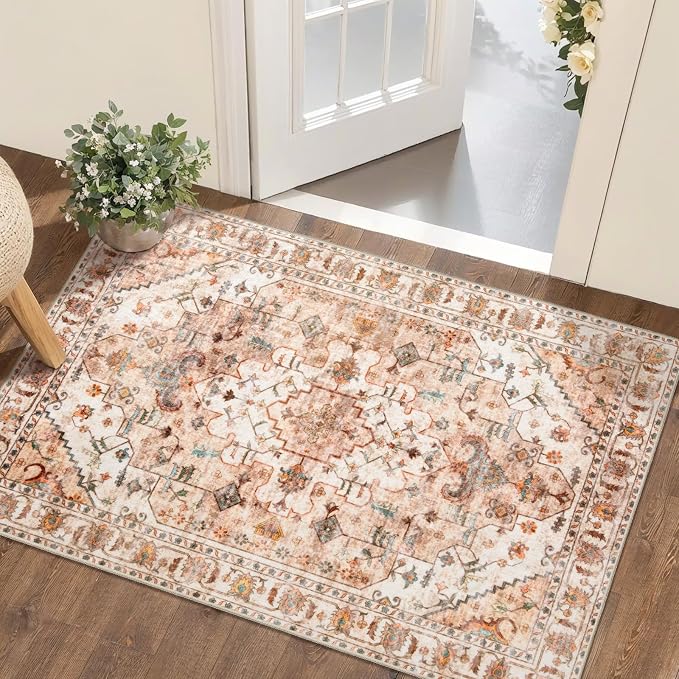 SERISSA 2x3 Washable Non Slip Boho Small Area Rug by SERISSAHomeDecorCollection