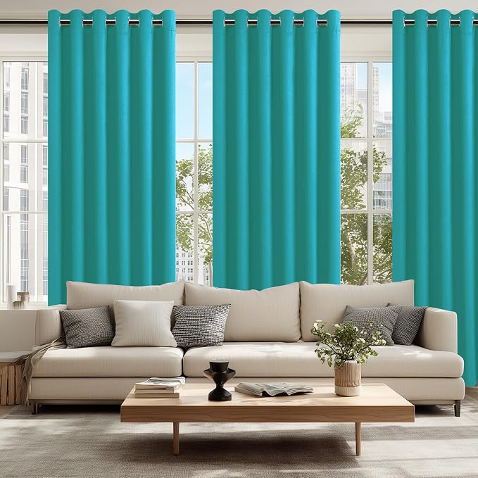Blackout Curtains for Bedroom, Peacock Teal, 70 x 84 Inch, 2 Panels | Thermal - Image 6