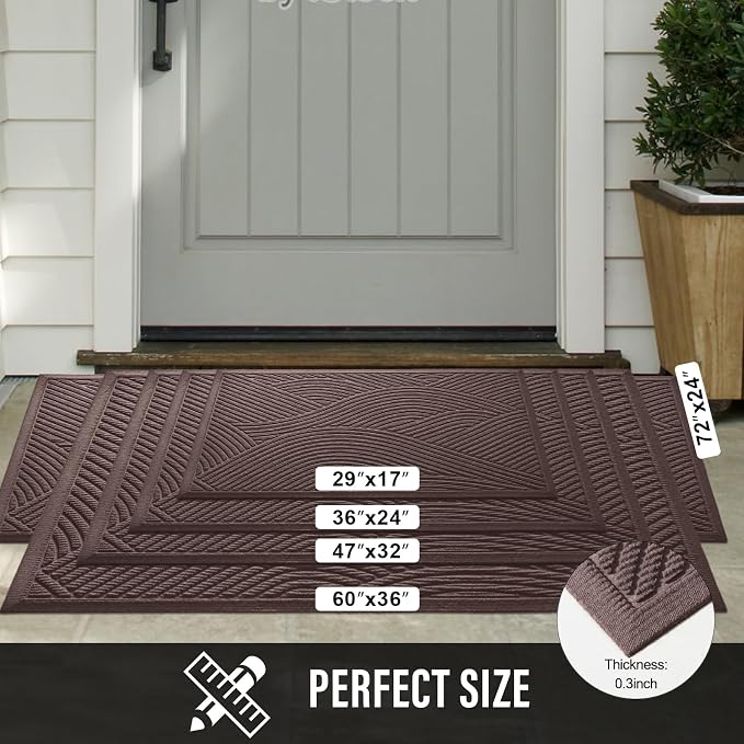 Sturdy Front Door Mat, Absorbent Muddy Dirt Resist Welcome Door Mats Outdoor - Image 6