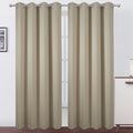 Blackout Curtains 66 x 84 inch/Beige Curtains Set of 2 Panels/Thermal Insulated by Lemomo