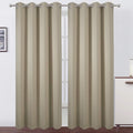 Beige Blackout Curtains/52 x 108 Inch/Set of 2 Panels Room Darkening Curtains by Lemomo