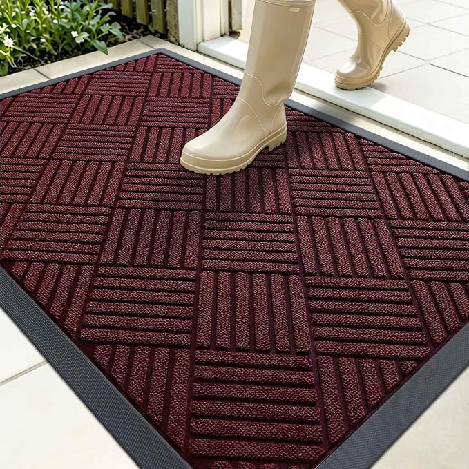 OLANLY Front Door Mat Outside Entrance 35x23, Waterproof Heavy-Duty Doormat | by OLANLY