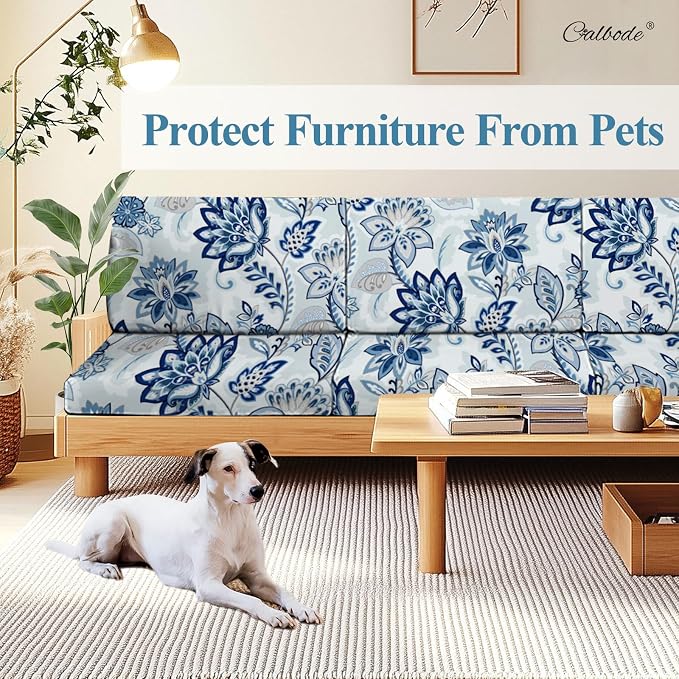 CALBODE 12pcs Floral Printed Stretchy Sofa Cushion Covers - Image 5