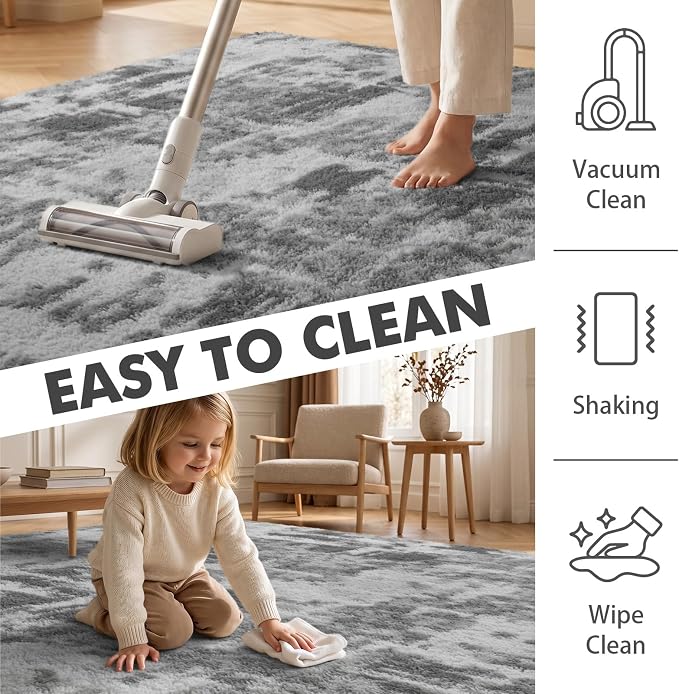 9x12 Ft Extra Large Shag Rugs for Living Room, Ultra Soft Fluffy Furry Area - Image 7