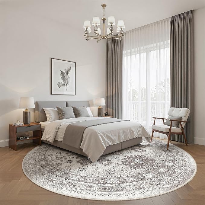 Round Rug 8ft, Circle Rug for Dining Room Table, Dining Room, Nursery Room - Image 8