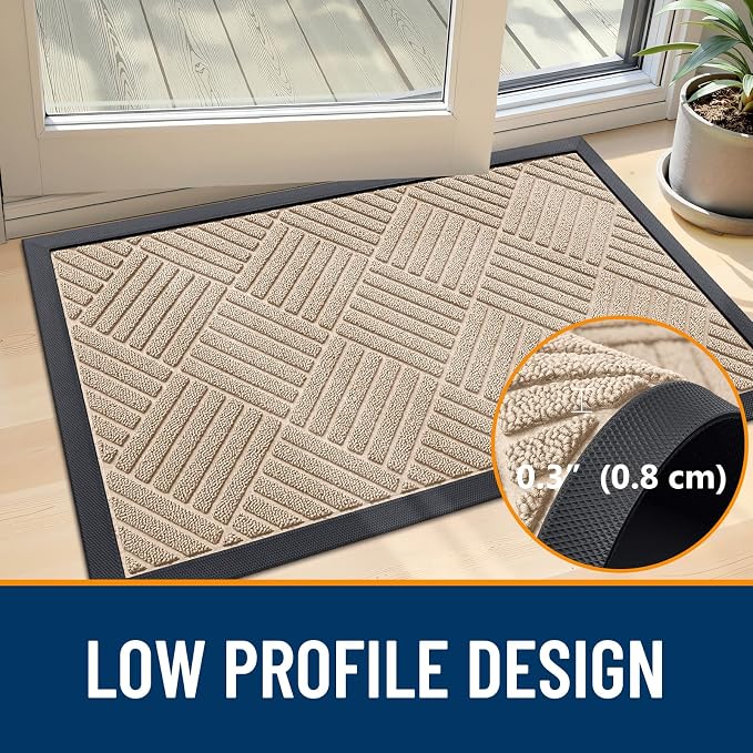 OLANLY Front Door Mat Outside Entrance 47x23, Waterproof Heavy-Duty Doormat | - Image 5