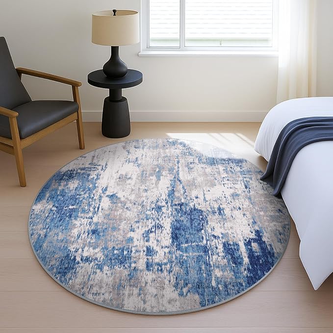 RELEANY Washable Round 8ft Area Rug - Image 4