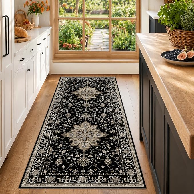 RELEANY Washable Area Rug, Runner 2'x6', Water Repellent, Pet Friendly by RELEANY