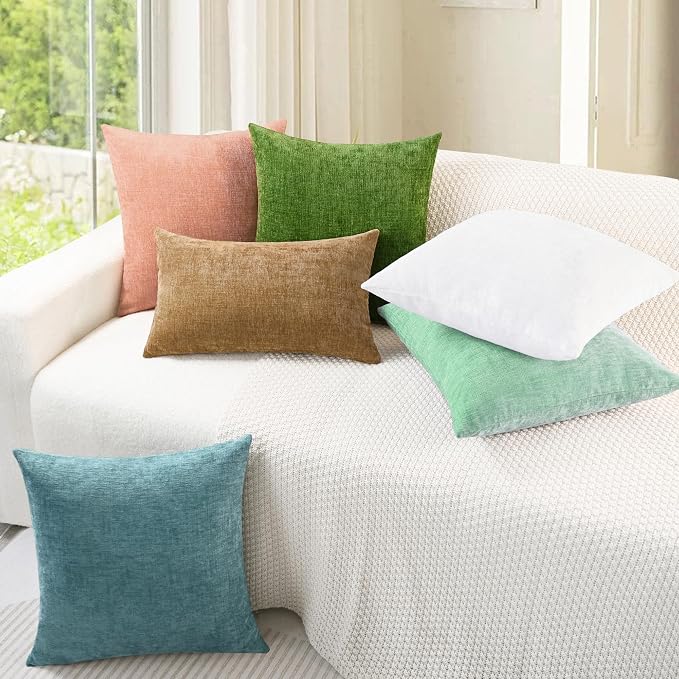 CaliTime Decorative Couch Throw Pillow Covers 18 X 18 Inches Grey Green | Pack - Image 2