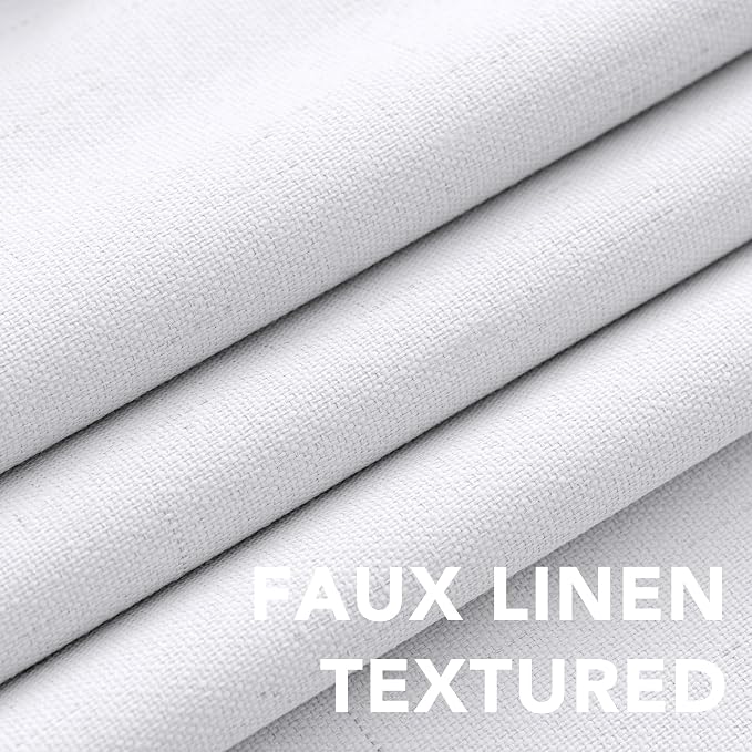 H.VERSAILTEX Linen Blackout Curtains 84 Inches Long 100% Blackout Thermal - Image 4