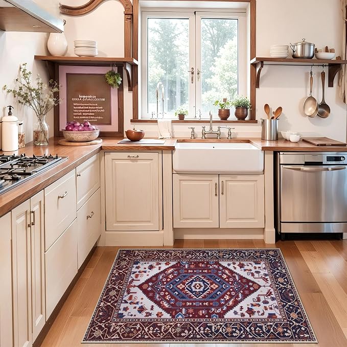 SERISSA 2x3 Washable Non Slip Boho Small Area Rug - Image 3