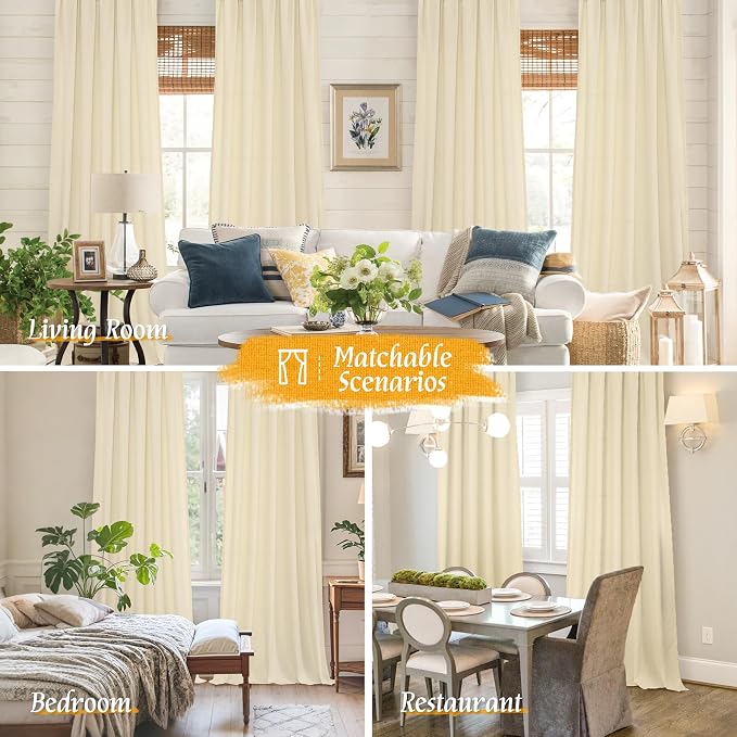 Light Filtering 72 Inch Linen Curtains - Image 6