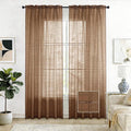 SpaceDresser Check Sheer Curtains 84 Inches Long by SpaceDresser