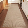 Kitchen Runner Rug Mat Non Slip Hallway Runner Washable Brown 2x6 ft | Boho by YDKGL