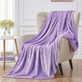 Walensee Fleece Blanket Plush Throw Fuzzy Lightweight (Twin Size 60x80 Lavender) Super Soft Microfiber Flannel Blankets for Couch, Bed, Sofa Ultra Luxurious Warm and Cozy for All Seasons