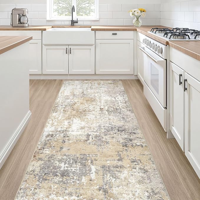 LOONGRUG Runner Rug 2x5 Washable Non-Slip Kitchen Neutral Modern Rug | Soft by LOONGRUG