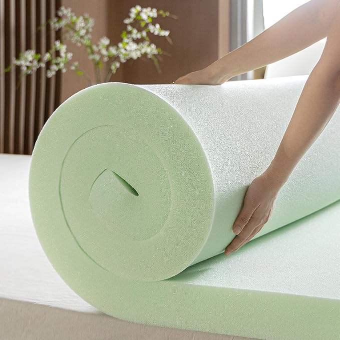 ZINUS 4 Inch Green Tea Memory Foam Mattress Topper, Smaller, More Convenient WonderBox Packaging, Pressure-Relieving Layers, CertiPUR-US Certified, Short Queen