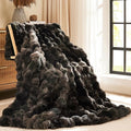 L'AGRATY Faux Rabbit Fur Throw Blanket by LAGRATY