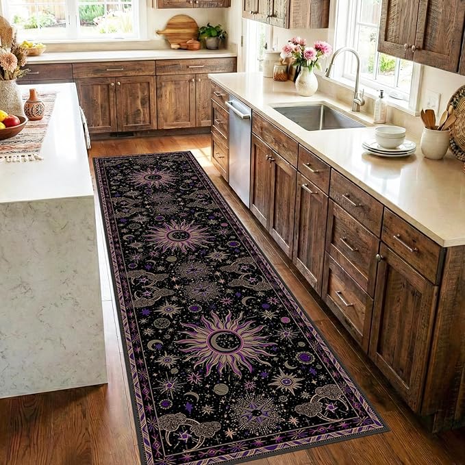 Vacuum-Friendly, 2x8 Washable Area Rug by meejou