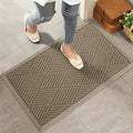 Sturdy Front Door Mat, Absorbent Muddy Dirt Resist Welcome Door Mats Outdoor by HIYARD