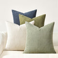 Topfinel Decorative Velvet Pillow Covers 18x18 Muted Teal Boho Farmhouse Couch by Topfinel