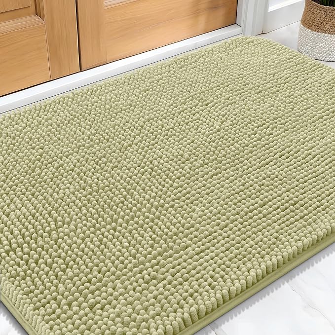 OLANLY Dog Door Mat for Muddy Paws 34x21, Super Absorbent Chenille Mud Mat | by OLANLY