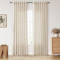 Cream Beige Linen Curtains 84 Inches Long by Nanspring