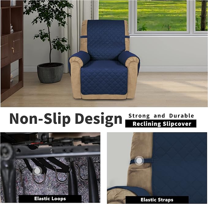 Easy-Going Reversible Couch Cover, Recliner 22 in, Water Resistant Furniture Mat - Image 3