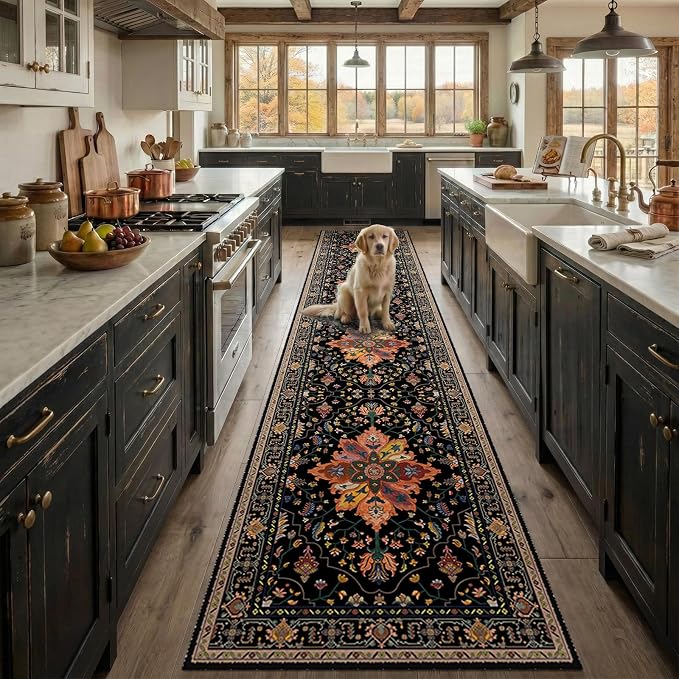 RELEANY Washable Area Rug, Runner 2'x10', Water Repellent, Pet Friendly by RELEANY