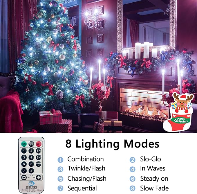 75FT 1500 LED Cluster Christmas Lights, Christmas Tree Lights Outdoor Indoor with 8 Modes & Timer & Remote, Firecrackers String Lights Waterproof for Garland Party Xmas Decorations, Cool White