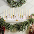 Chengu Gold Candelabra Candle Holders 12 Arm 7 Inch Tall Taper Candlestick Holder Vintage Table Centerpiece Decor for Christmas Wedding Birthday Party Dining Room Holiday Mantle Fireplace Kitchen