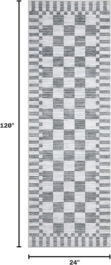 GarveeHome 2x10 Checkered Kitchen Runner Rug - Image 2
