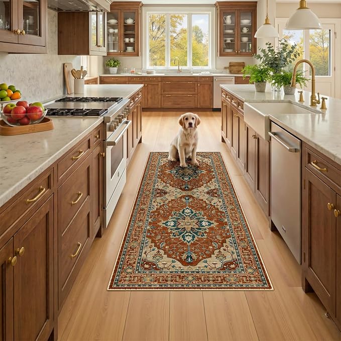 RELEANY Washable Area Rug, Runner 2'x5', Water Repellent, Pet Friendly - Image 3