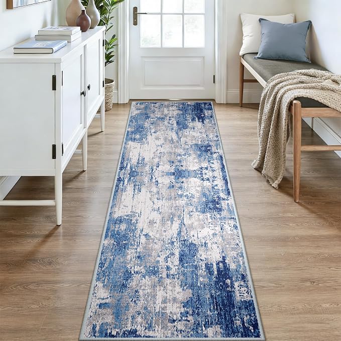 RELEANY Washable Runner 3'x9' Abstract Area Rug - Image 2