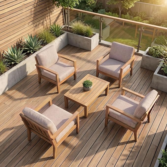 8Pcs Patio Cushion Covers Stretch Outdoor Furniture Protector Slipcovers | - Image 6